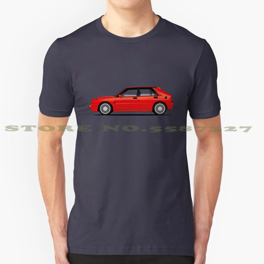 Red Lancia Delta Integra Evo Fashion Vintage Tshirt Magliette Lancia Lancia Delta Integra Italian Automotive Rally Rally Car