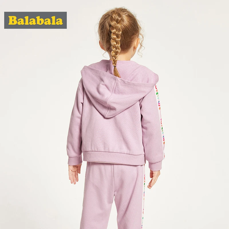 Balabala/комплект детской одежды для мальчиков, коллекция года, одежда для маленьких девочек футболка на весну-осень толстовка+ длинные штаны, комплект одежды из 2 предметов