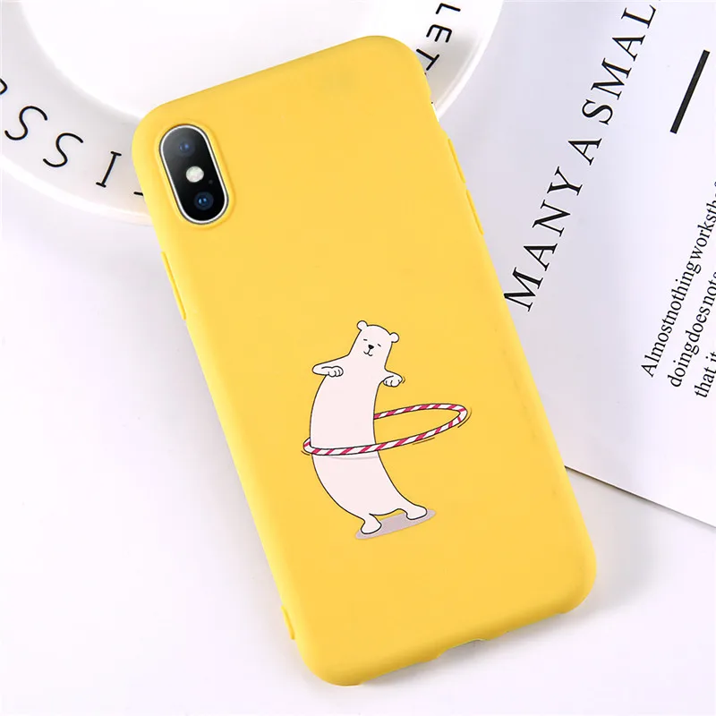 KJOEW мультфильм Жираф чехол для телефона для Apple iphone X XS Max XR 6S 6 7 8 Plus милый Lazzy Кот средний палец крышка Мягкий ТПУ чехол s - Цвет: T9