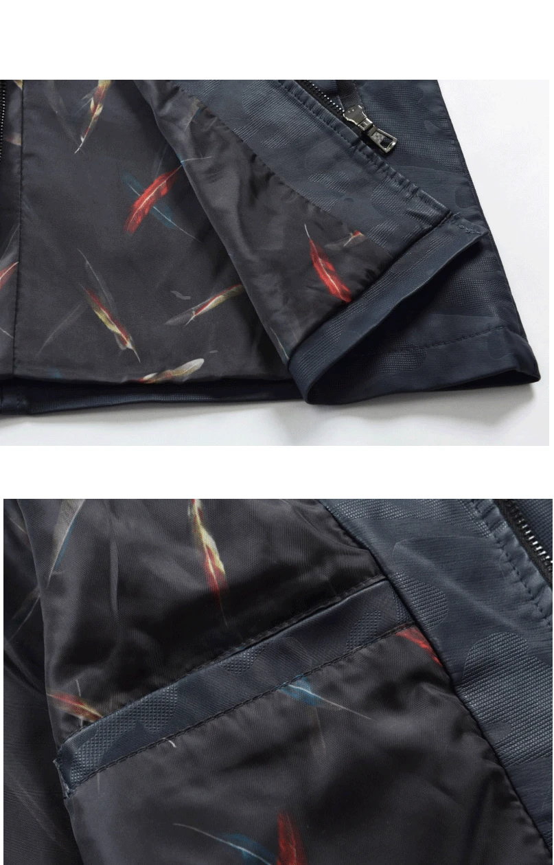 AliExpress поставка товаров-Мужская Весенняя кожаная куртка средней длины камуфляжная с капюшоном