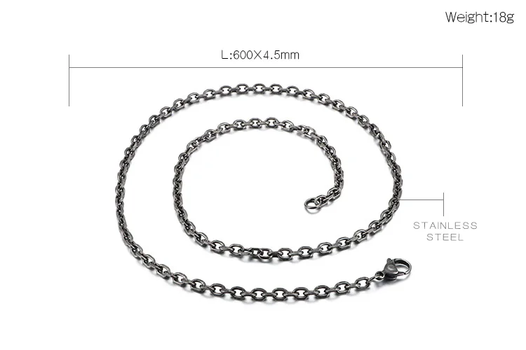 KALEN Stainless Steel Matte Long Linking Chain Necklace Men Brushed Snake Chain Box Chain Choker Necklace Jewelry Accessories - Окраска металла: KN82985-K