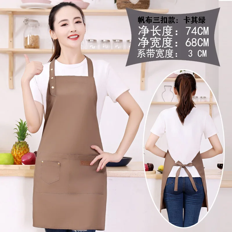 Wholesale Excellent Sail Apron Korean-style Work Clothes Apron Adult Advertisement Work Suspender Strap Household Apron Logo Cus