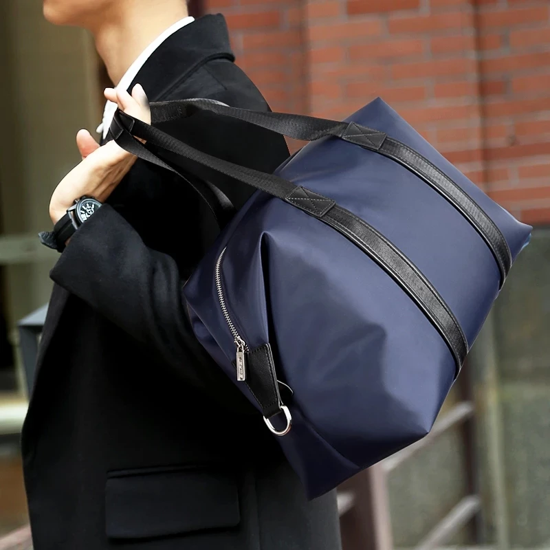 BOPAI Large-Capacity Men's Travel Bag Portable Sports Fitness Bag Folding Korean Version Luggage Outdoor Tourist Storage