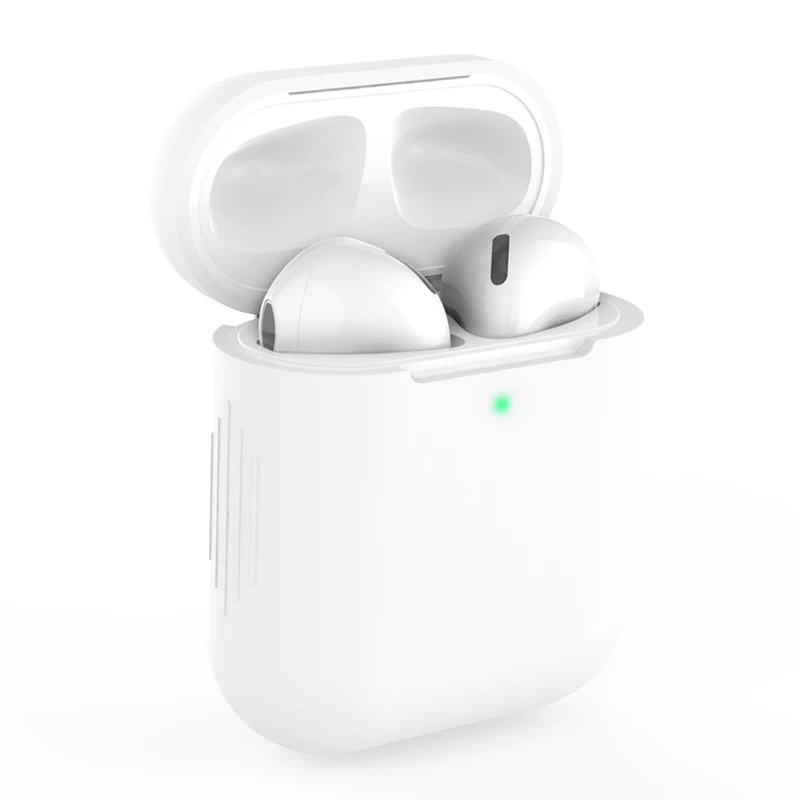 7 Мягкий защитный чехол для Apple Airpods 2 1 Bluetooth наушники сплошной цвет анти-осень оболочка гарнитура Аксессуары для Airpods - Цвет: 7