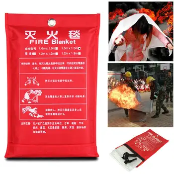 

1m Sealed Fire Blanket Home Kitchen Safety Fighting Fire Extinguishers Boat