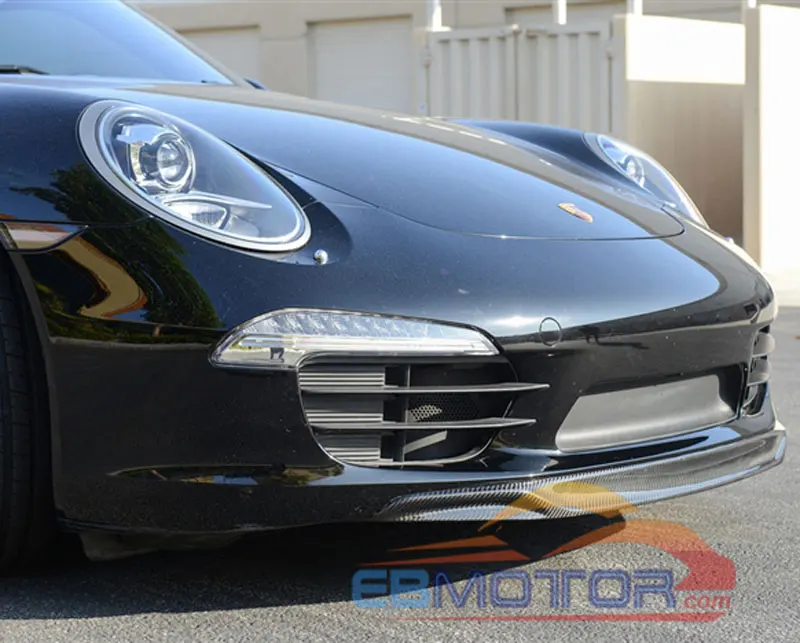 Передний спойлер из настоящего углеродного волокна для PORSCHE 911 991 Targa& Carrera 4/4S/S 12-16 T086