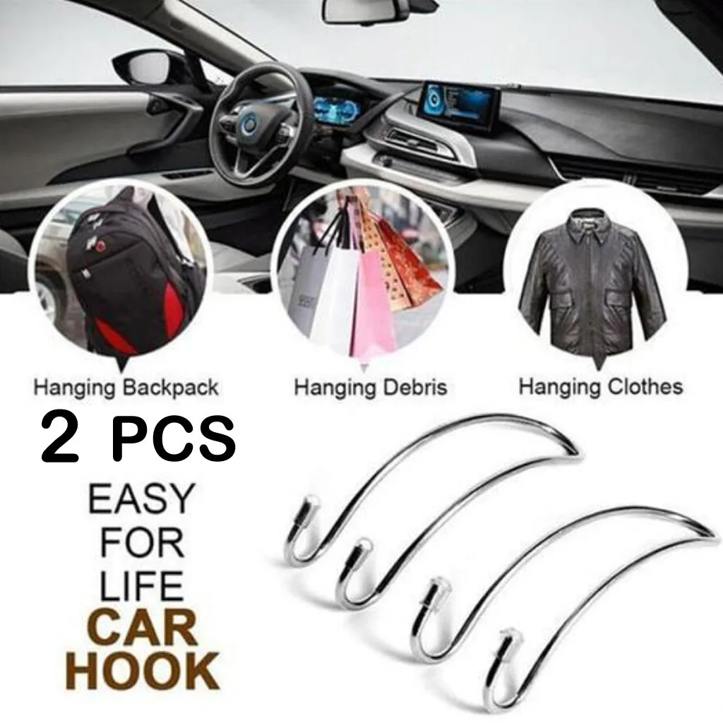 2pcs Car Seat Headrest Hanger Bag Hook Holder for Mercedes W203 BMW E39 E36 E90 F10 Volvo XC60 Audi A4 A6 Accessories | Автомобили и