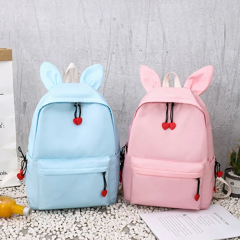 Women Backpack Cute Rabbit Ears School Bags For Teenagers Girls
