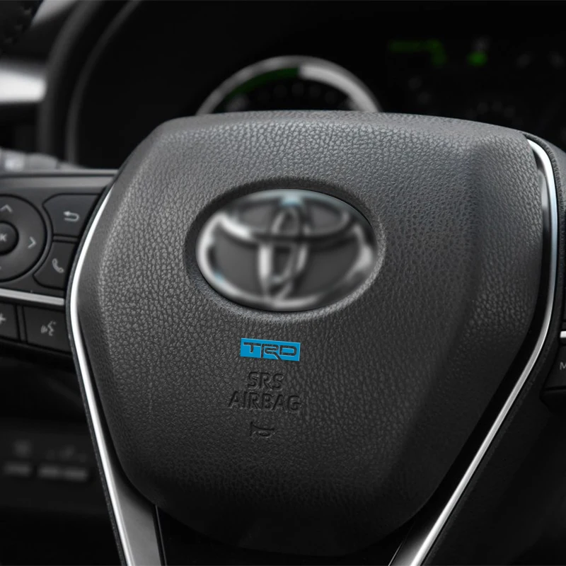 Автомобильный стикер 3D модный TRD декоративный значок колпачки ступицы руля наклейка s для Toyota Corolla Rav4 Camry автомобильные аксессуары