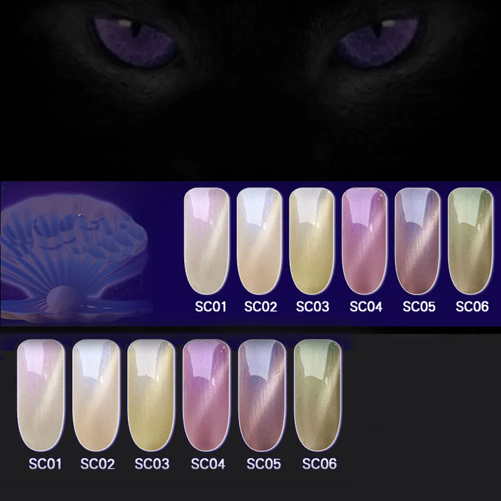 1Pc Shiny Eye Gel Polish Gradient Color Nail Varnish UV LED Soak Off Lacquer Adopting premium material, environmentally