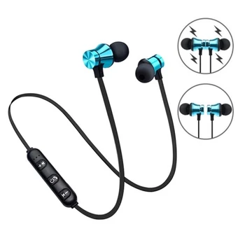 

Magnetic Wireless Bluetooth Earphone Music Headset Phone Neckband Sport Earbuds Earphone with Mic for iPhone Samsung