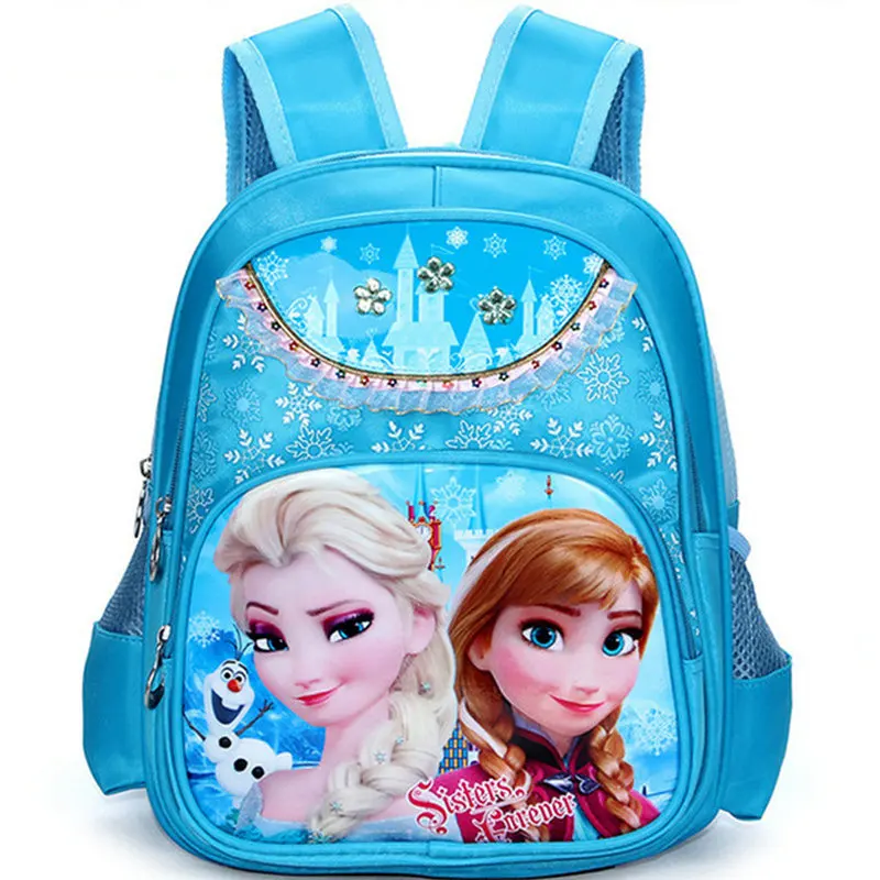 Precio reducido Las niñas de Disney bolsas de la escuela princesa Elsa mochilas Mochila de niños de dibujos animados Mochila para la primaria los niños Mochila oRKDdMWeM