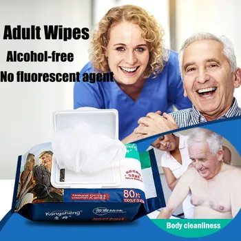 

Disinfectant Wipes Portable Clamshell Alcohol-free Non-woven Wipes Adult Flushable Wet Wipes for elderly Gentle soft Wipes hot