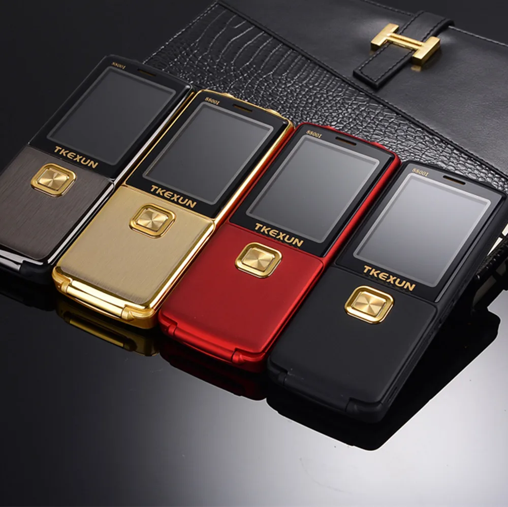 Original TKEXUN 8800i Flip Phone Dual Sim Camera