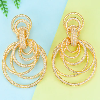 

Famous Brand 2020 Charms Twist Trendy Women Earrings AAA Cubic Zircon Drop Earring For Women Wedding Party Accessories