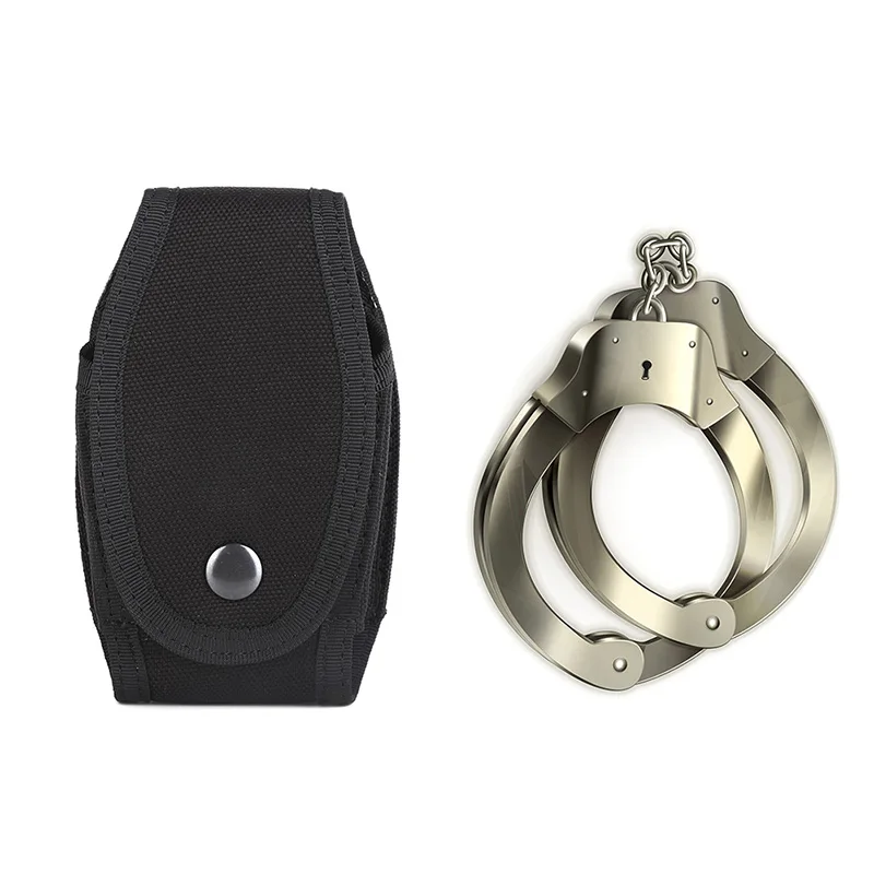 

Outdoor Hunting Bag Waist Tool Key Phone Holder Cuff Holder Simulation Handcuffs Bag Key Chain Ring Handcuff Case Pouch