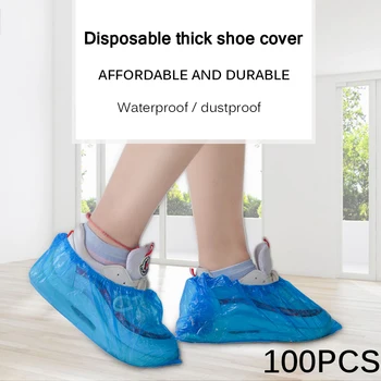 

1000Pcs Waterproof Boot Covers Plastic Disposable Shoe Covers Homes Overshoes Rainy Day Cleaning Shoe Cover