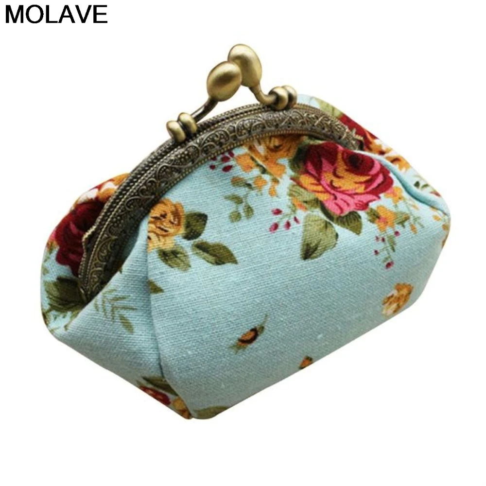 Molave, женский кошелек, Ретро стиль, Цветочный, маленький кошелек, на застежке, клатч, сумка, с принтом, кошелек для женщин, monederos para mujer