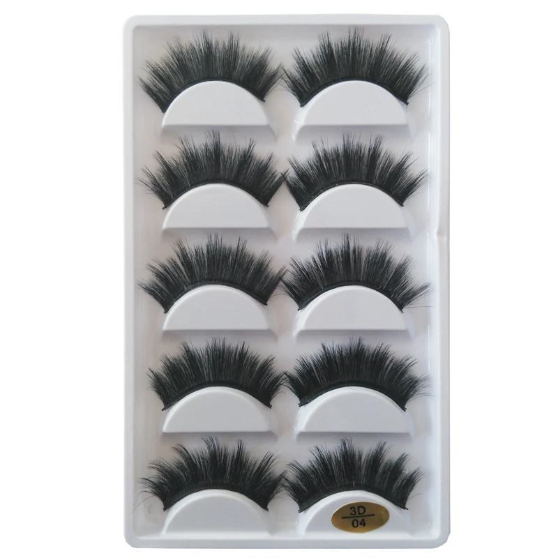 Faux Mink Eyelashes Extension Russian Cosplay Strip Lilly Thick 15mm Faux Mink Eyelashes Bulk Case Box with Customer