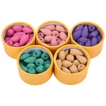 20 шт.* 5 ароматов обратного потока Цветочные пирамидки благовоний натуральные ароматические конусы Домашний Аромат смешанный аромат с ароматом ладана-терапия свежий воздух