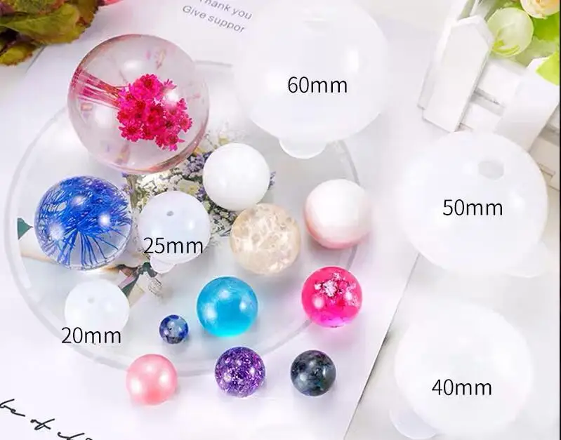 16mm Round Ball Silicone Mold (6 Cavity) | Flexible Sphere Mold | Epoxy  Resin Craft Supplies | Soft Clear Mould