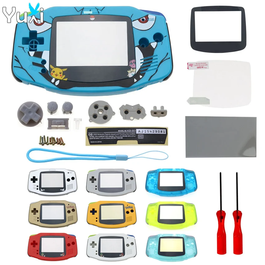 YuXi новый полный корпус для Gameboy Advance жесткий чехол с заменой объектива экрана