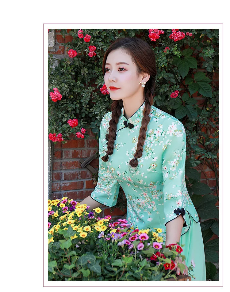 Китайский стиль самовосстановление Qipao женский с длинным рукавом cheongsam Мода ретро Улучшенный Тан костюм рубашка женская повседневная одежда рубашка