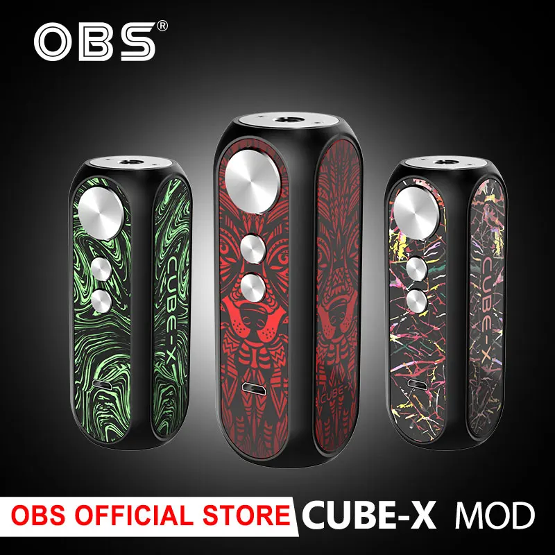 Оригинальные электронные сигареты OBS Cube X мод с одной батареей 18650 мощный вейп 80 Вт
