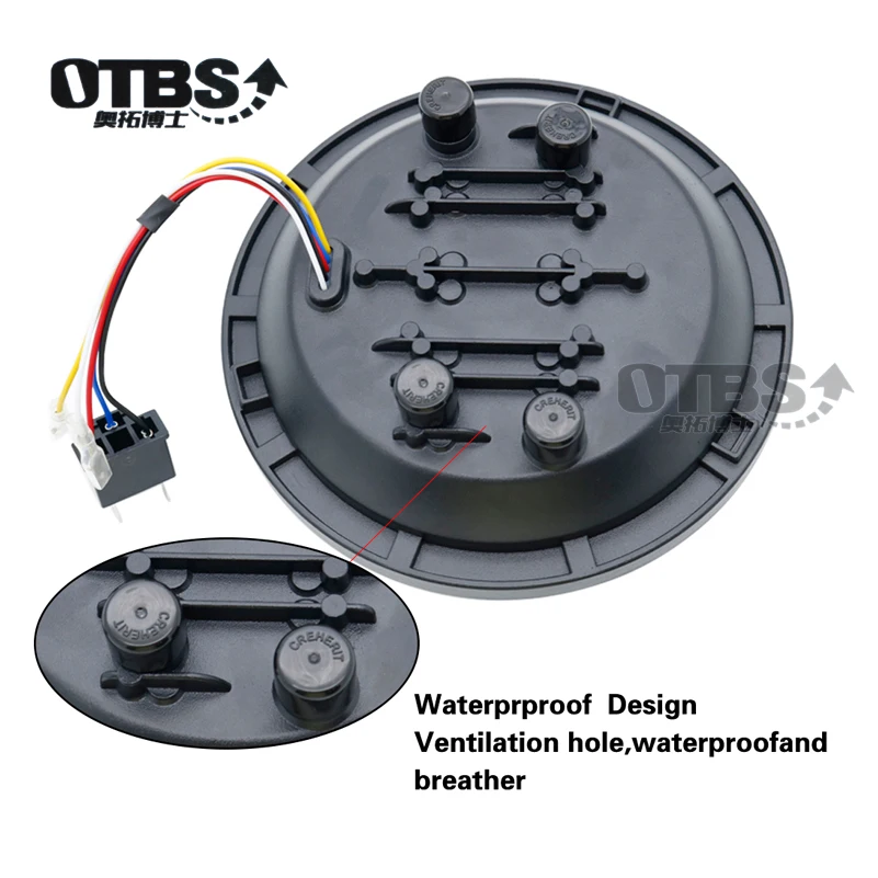 OTBS 7 дюймов 80 Вт светодиодный фары 4,5 дюймов Противотуманные фары ближнего света, для мотоцикла Harley, Softail Heritage, StreetGlide