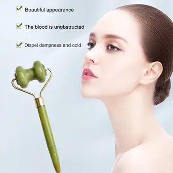 

Fashion Natural Jade Beauty Roller for Massage Face Lift Anti-wrinkle Slimmer Neck Massager for Skin Care