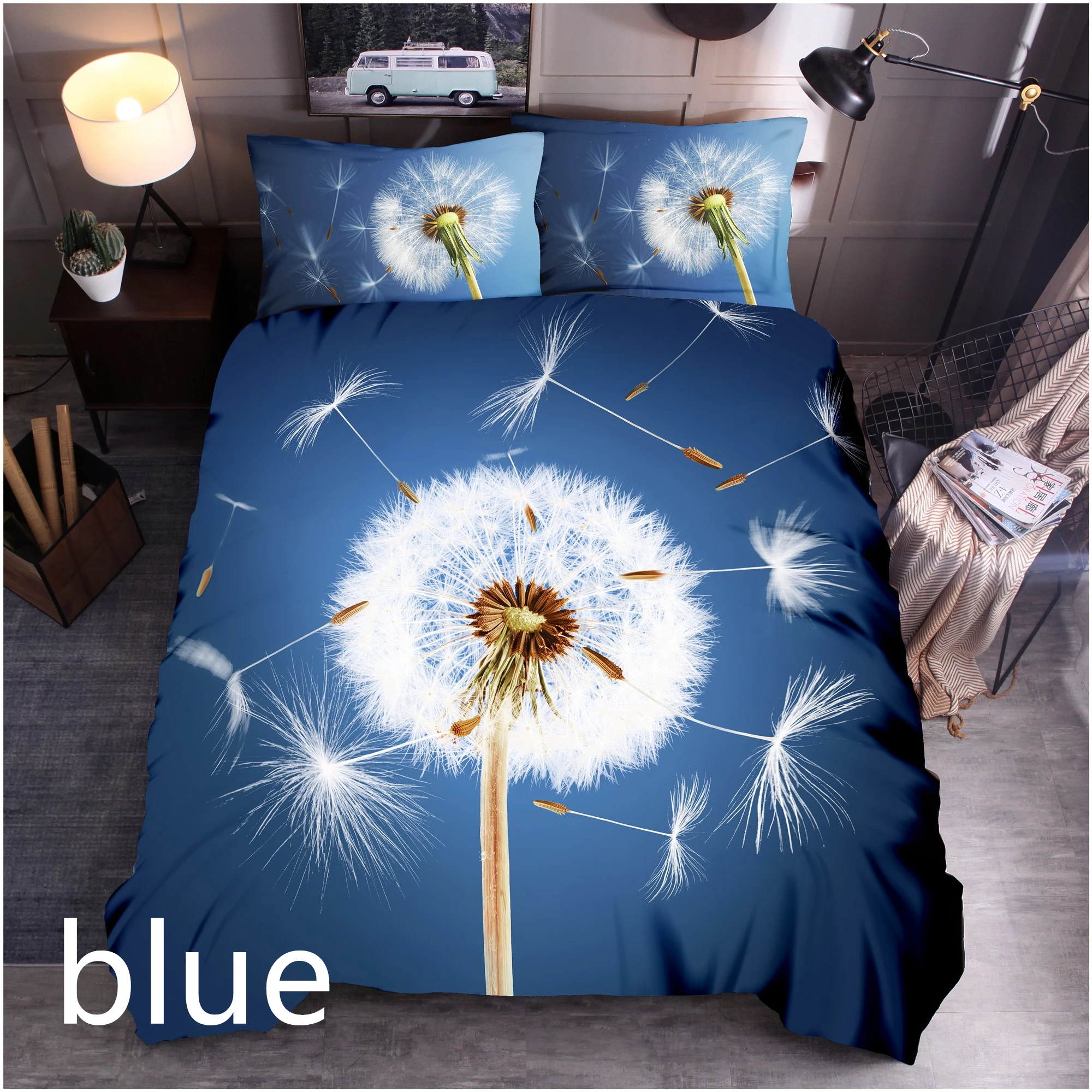 

Dandelion Printing Bedding Set Duvet Cover Set 3/4pcs Soft Pillowcases Twin Queen King SIze Bedroom Decor