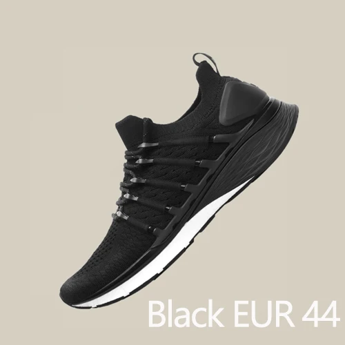 Новые Xiaomi mi jia Shoes 3 мужские спортивные кроссовки для бега сила mi dsole обновление резиновая подошва общая машинная стирка - Цвет: Black 44