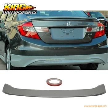 

Fit For 2012-2014 Honda Civic 9Th Gen 4Dr OE Style Unpainted ABS Trunk Spoiler
