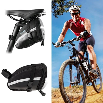 

Portable Waterproof Bike Saddle Bag Safety Cushion Bag Cycling Seat Pouch Bicycle Tail bags Rear Pannier Cycling equipmentnew