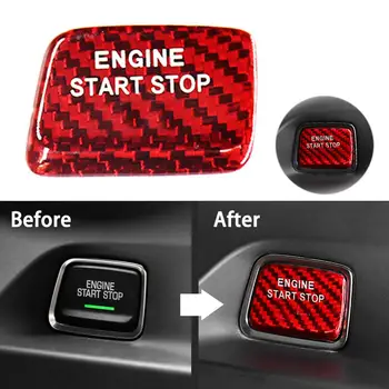 

Engine Push Start Button Carbon Fiber Keyless Engine Start Button Cover Trim for Corvette C7 Ignition Engine Starter Trim Cover