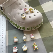 Pack de breloques crocs 3D pour chaussures, accessoires à boucle, trou croisé, bouton fleur, bricolage, dessin animé 