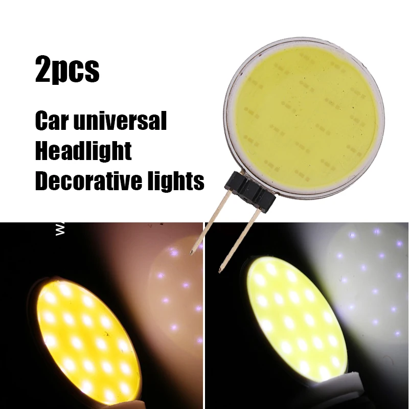 

2PC car Decorative lights Indoor light Super Bright New Energy-saving G4 COB DC12V Pure/Warm White LED Light Lamp Spotlight Bulb