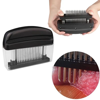 

48PCS Professional Needles Stainless Steel Meat Tenderizer Kitchen Cooking Tools Tender Hammer Pounders Poultry