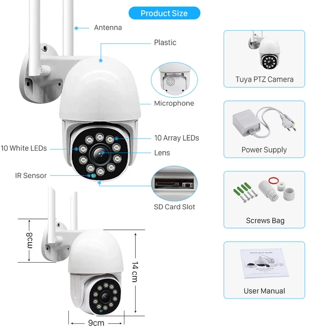 TKTTBD 3MP caméra IP Tuya Maison Intelligente intérieur WiFi caméra de Surveillance  sans Fil Suivi Automatique CCTV sécurité bébé Moniteur pour Animaux de  Compagnie : : High-Tech