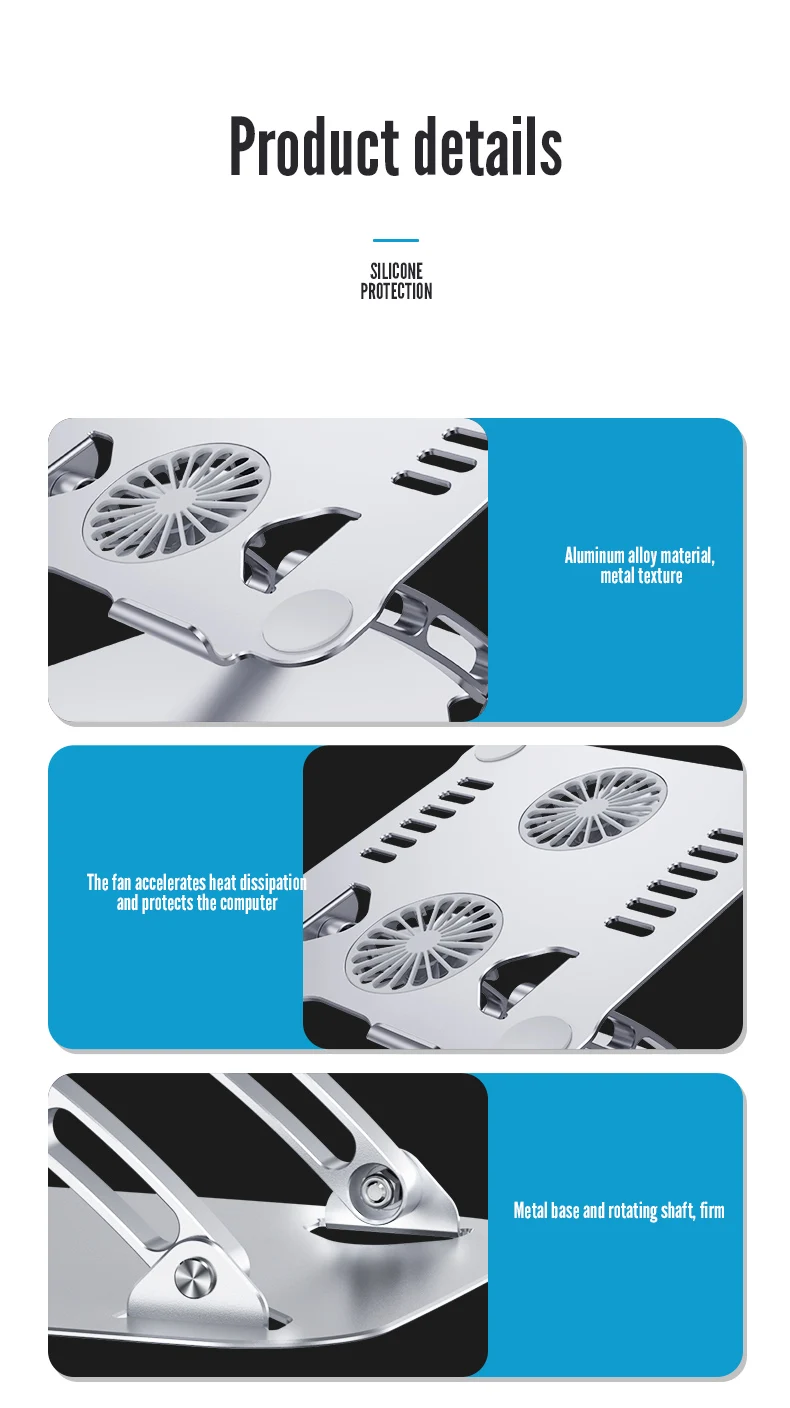 Laptop Foldable Stand Dual Fan Aluminum Alloy V4 21 H56e143bf66a84d30b7681533ca495bb3q