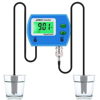 

2-in-1 Water Quality Monitor Multi-parameter PH/EC Meter Tester for Aquariums/Hydroponics/Swimming Pools Digital Display Tester