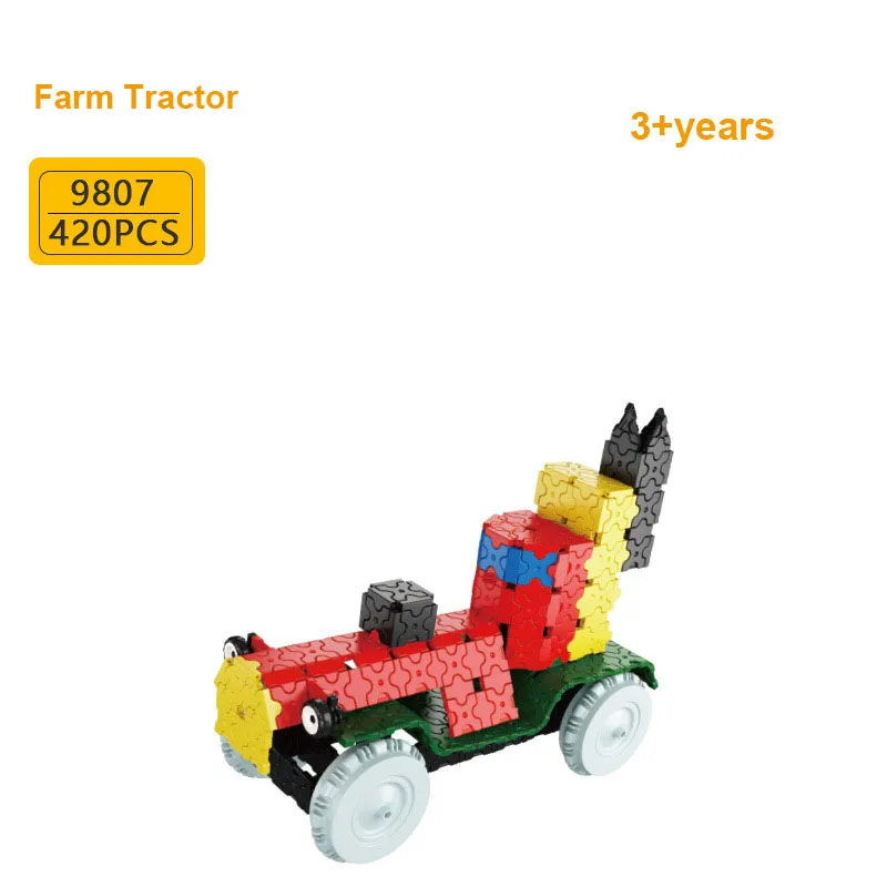 185-420PCS Plastic SmallSize Building Block Plates SnowflakeSHape Gift for Kids Bricks Different Kinds Vechicles Models | Игрушки и