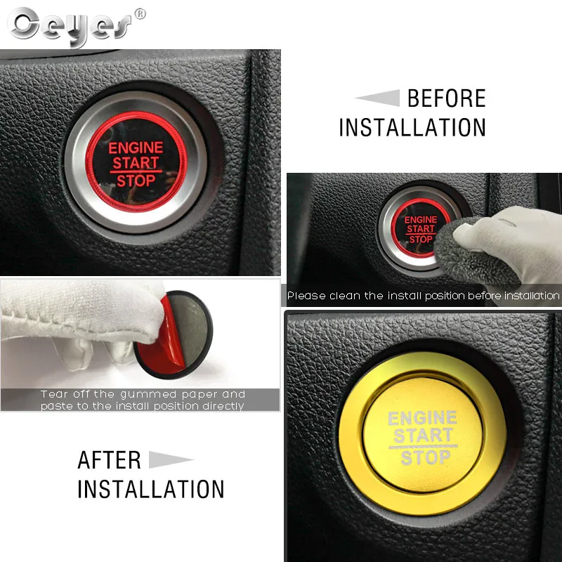 Car Start Engine Button Key Ring for CIVIC1 (5)