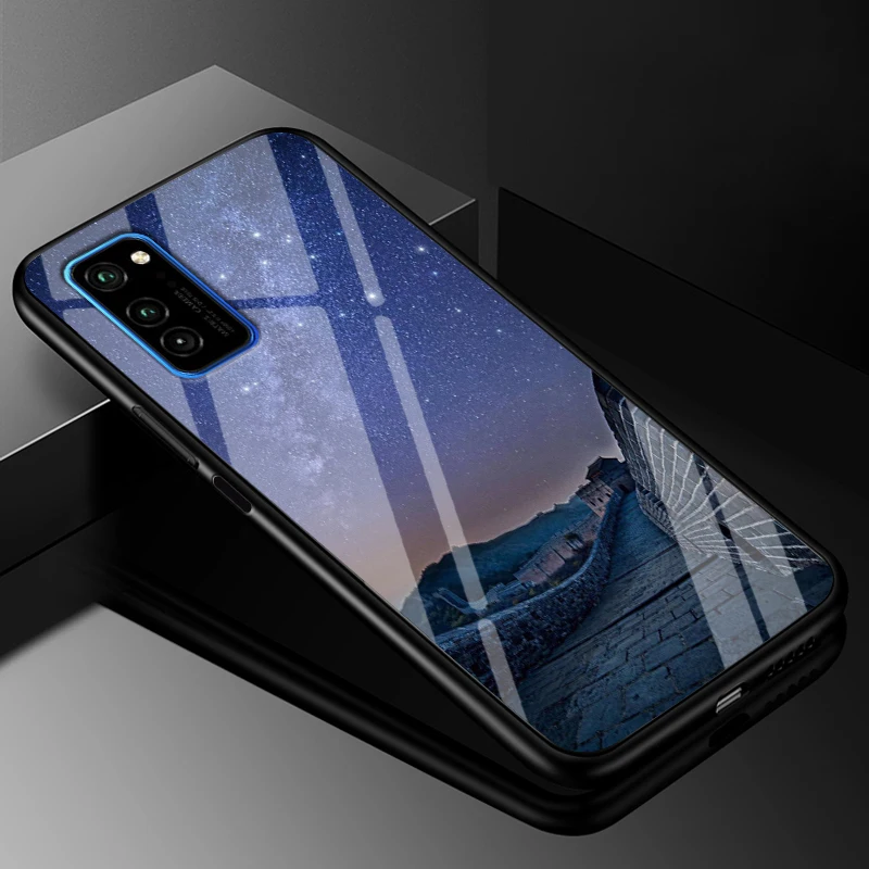 Чехол из поликарбоната для huawei Honor View 30 Pro, пластиковый стеклянный чехол для телефона, черный бампер из ТПУ для huawei Honor View 30 Honor V30 Pro, чехол - Цвет: 19