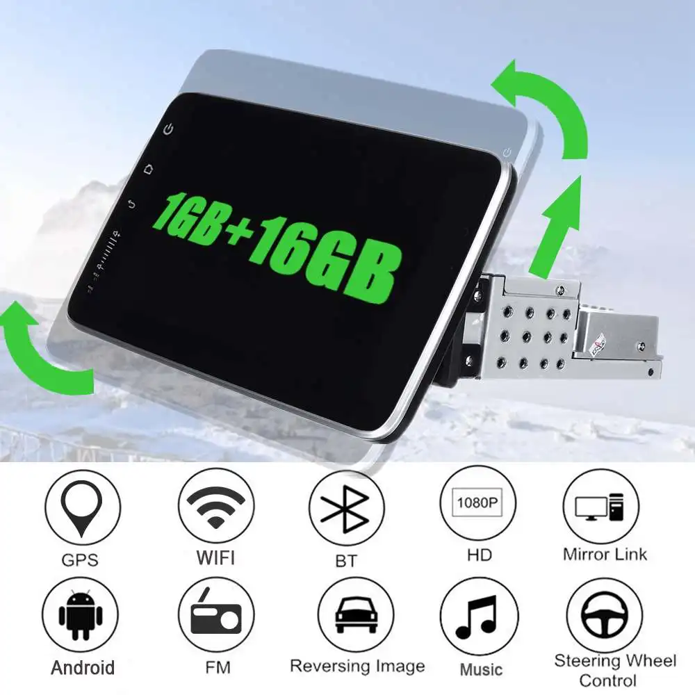 US $133.82 1din Car Stereo Radio Multimedia Video Player Monitor Gps Navigation Hd