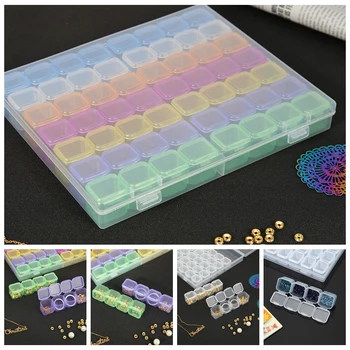 

28/56 Grids DIY Diamond Painting Drill Box Jewelry Box Rhinestone Nail Art Tools Crystal Bead Organizer Storage Case Container