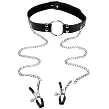 Для женщин искусственная кожа бондаж бюстгальтер БДСМ рот соска клип сексуальное нижнее белье мягкий материал делает его чувствовать себя так отлично