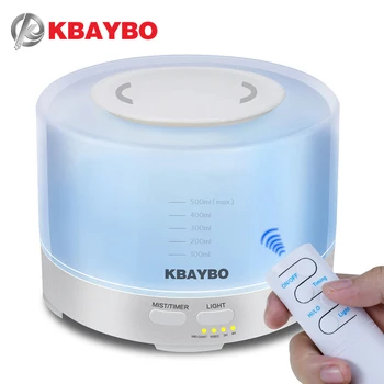 

KBAYBO 500ml Ultrasonic Air Humidifier Essential Oil Diffuser with remote control humidify Aromatherapy mist maker for home