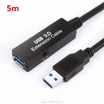 

5m/10m/15m USB 3.0 Extension Cable Signal Amplification Data Line US/EU Plug Power Adapter for Windows XP/Vista S25 20 Dropship