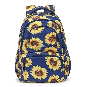 

Sunflower Printing Women Backpack Girls Reflective Strip School Backpacks Laptop Backpacks College Floral Bookbag